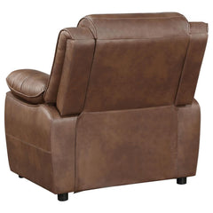 Ellington - Upholstered Padded Arm Accent Chair - Dark Brown