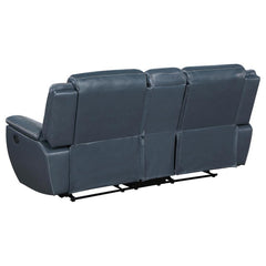 Sloane - Upholstered Padded Arm Reclining Loveseat - Blue