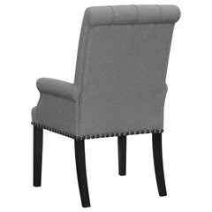 Alana - Fabric Upholstered Dining Arm Chair - Gray