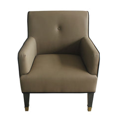 House - Beatrice Accent Chair - Tan PU & Charcoal Finish