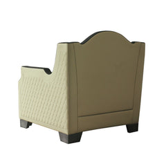 House - Beatrice Chair - Beige PU, Black PU & Charcoal Finish