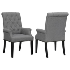 Alana - Fabric Upholstered Dining Arm Chair - Gray