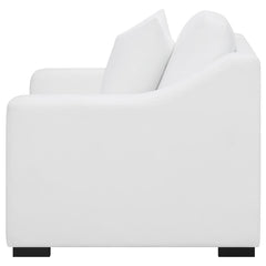 Ashlyn - Upholstered Sloped Arm Accent Chair - White