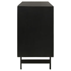 Aminah - 3 Door Wood Accent Cabinet - Natural And Black