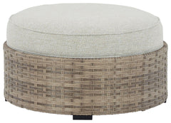 Calworth - Beige - Ottoman With Cushion