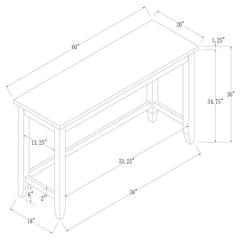 Toby - Marble Counter Dining Table - Rustic Espresso