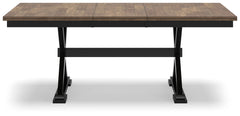 Wildenauer - Brown / Black - Rectangular Dining Extension Table