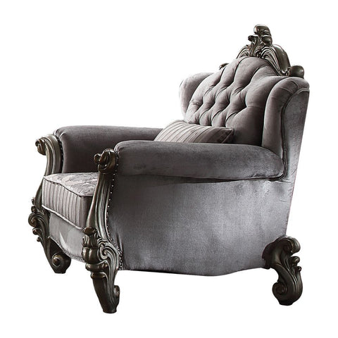 Versailles - Chair - Velvet & Antique Platinum - 46"