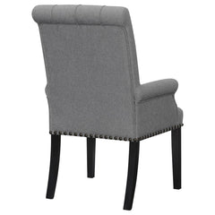 Alana - Fabric Upholstered Dining Arm Chair - Gray