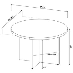 Jamestown - Round Composite Wood Dining Table - Mango