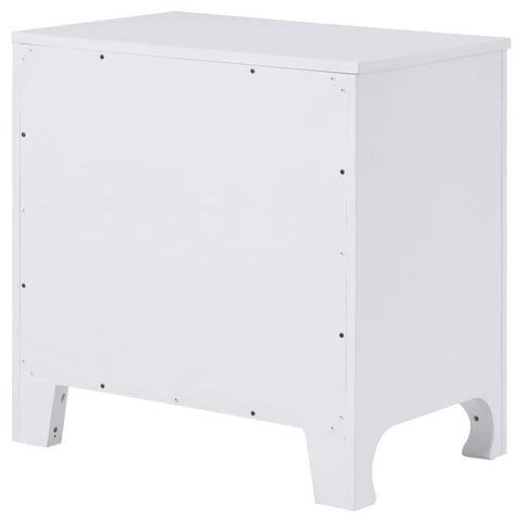 Anastasia - 2-Drawer Nightstand - Pearl White