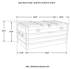 Simmons - Rectangular Storage Trunk - Natural And Black