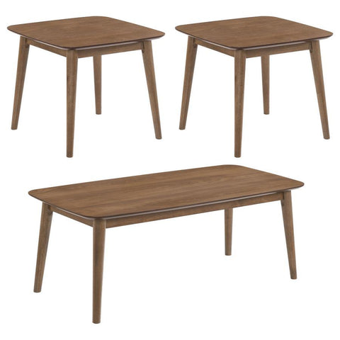 Radley - 3 Piece Rectangular Coffee Table Set - Natural Walnut