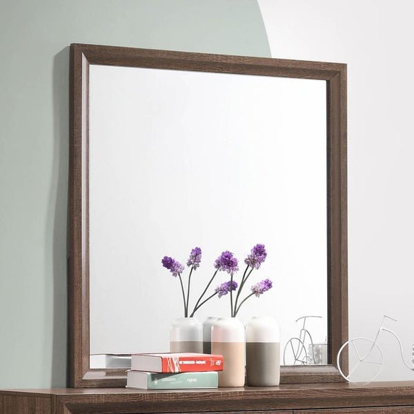 Brandon - Framed Dresser Mirror - Medium WArm - Brown