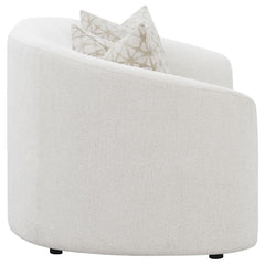 Rainn - Upholstered Tight Back Loveseat - Latte