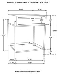 Declan - 1-Drawer Wood Accent Side Table - Natural Mango