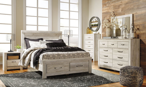 Bellaby - Dresser, Mirror, Platform Bed With Storage Drawers Set