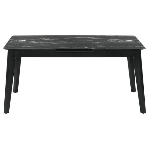 Crestmont - Extension Dining Table Faux Marble - Black