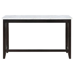 Toby - Marble Counter Dining Table - Rustic Espresso