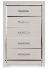 Zyniden - Silver - Five Drawer Chest