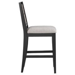 Elodie - Wood Counter Chair (Set of 2) - Gray And Black