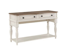 Florian - Sofa Table - Oak & Antique White Finish