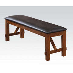 Apollo - Bench - Espresso PU & Walnut