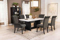 Osborne - Marble Top Dining Table - Rustic Espresso