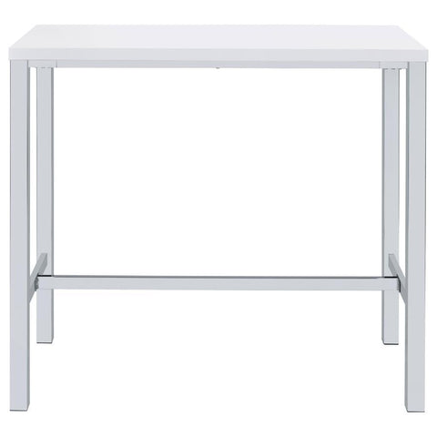 Natividad - 5 Piece Pub Height Bar Table Set - White High Gloss