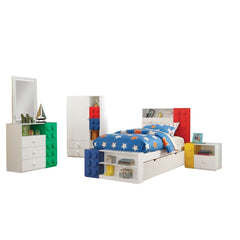 Playground - Nightstand - White & Multi-Color