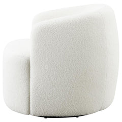 Hudson - Faux Sheepskin Upholstered Swivel Chair - Natural