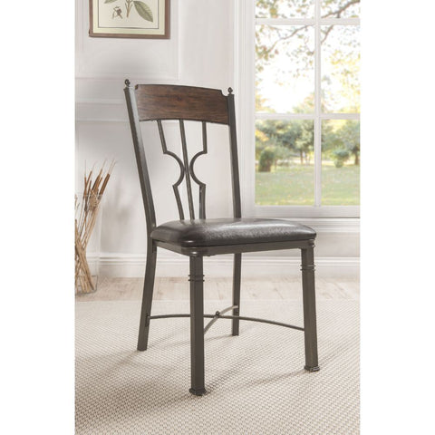 Lynlee - Side Chair (Set of 2) - Espresso PU & Dark Bronze