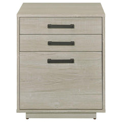 Loomis - 3-Drawer Home Office File Cabinet - Whitewashed Gray