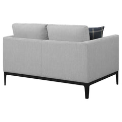 Apperson - Upholstered Track Arm Loveseat - Light Gray