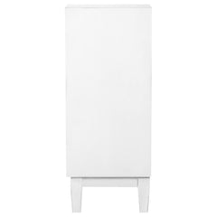 Gambon - 2 Door Wood Honeycomb Pattern Accent Cabinet - White