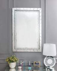 Nysa - Wall Decor - Mirrored & Faux Crystals - Glass - 47"