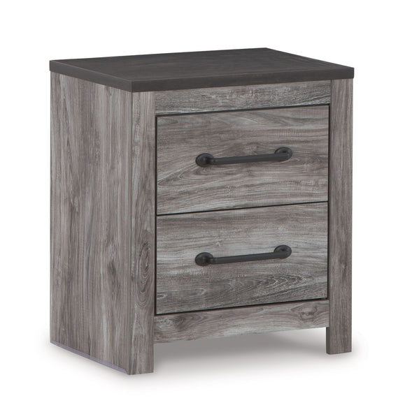 Bronyan - Dark Gray - Two Drawer Night Stand