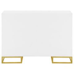 Elsa - 2 Door Wood Storage Accent Cabinet - White And Gold